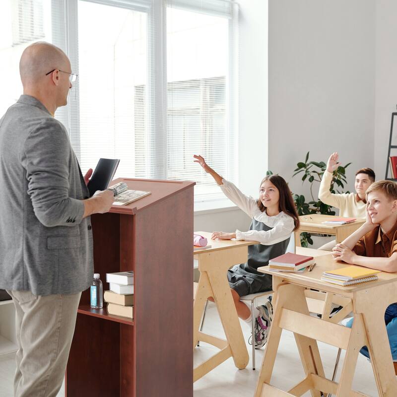 Standing Floor Podium with Storage for Church, School, Office or Home