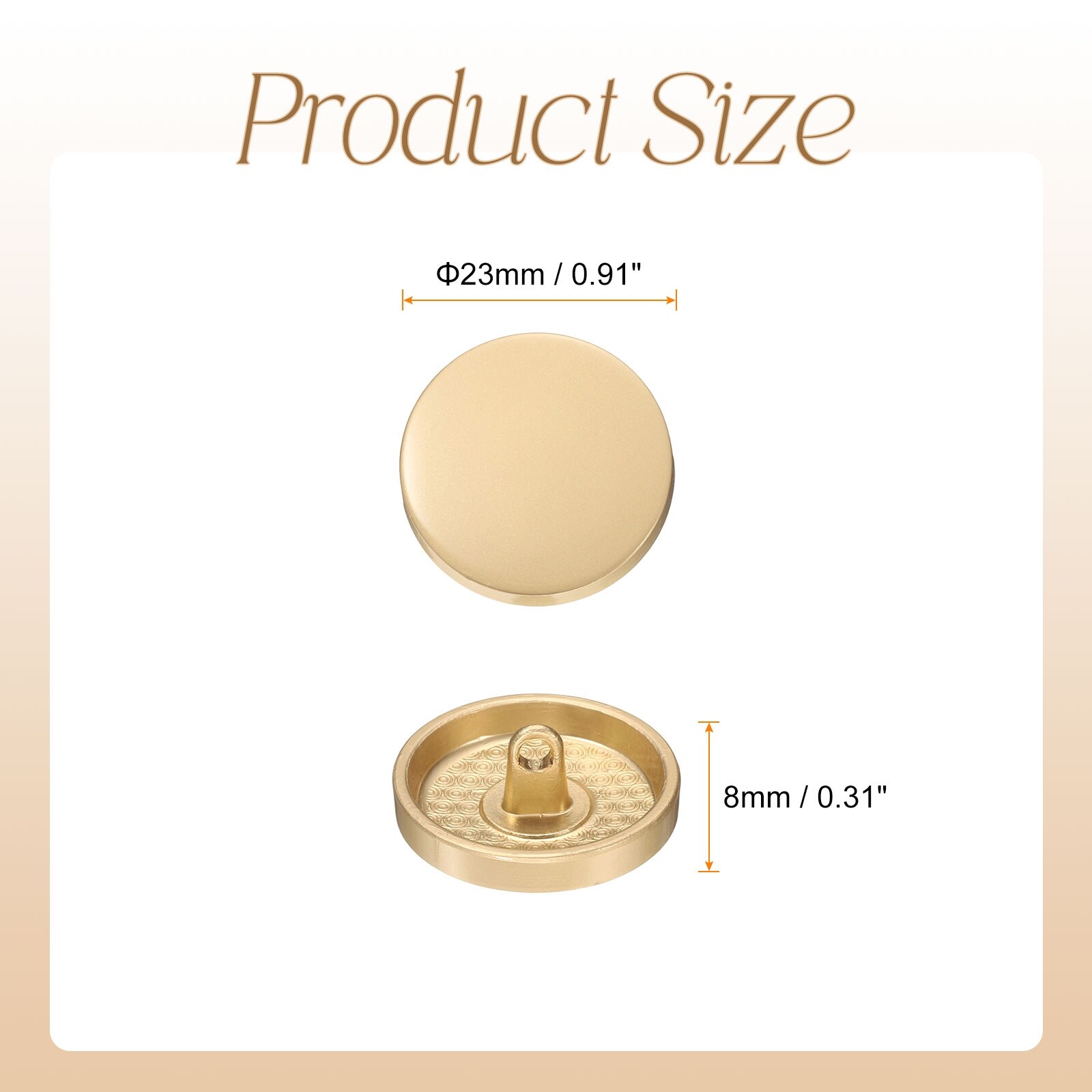 Metal Round Buttons Zinc Alloy Shank Flat Sewing Craft Replacement Buttons for Clothing Decoration DIY