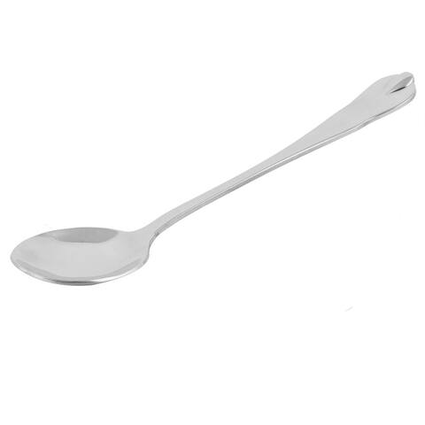 Kitchen Stainless Steel Flatware Cutlery Serving Cooking Dinner Tea Food Spoon - Silver Tone