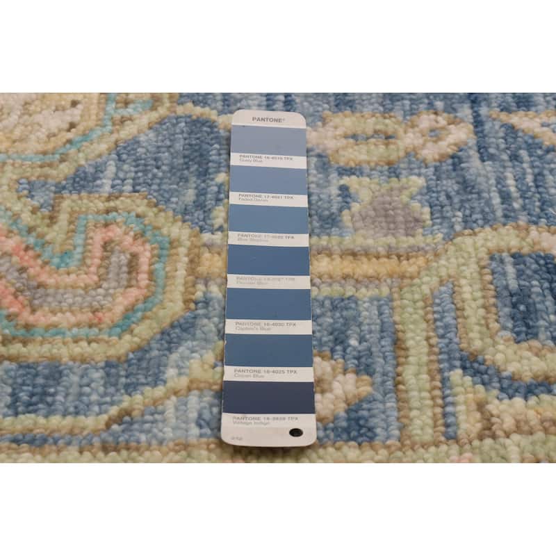 ECARPETGALLERY Hand-knotted Modern Oushak Navy Wool Rug - 8' x 10'