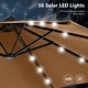 preview thumbnail 3 of 8, MAISON ARTS 15-foot Rectangular Crank Double-sided Outdoor Market Umbrella Solar LED Lighted Patio Umbrella with Base Included