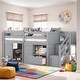 preview thumbnail 16 of 26, Modern & Clean Design Twin Size Kid Low Loft Bed With Shelves, Ladder and Drawers, Superior Quality, Maximized Space Grey