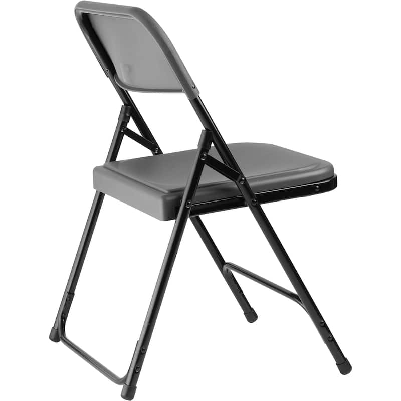 (4 Pack) NPS 800 Series Premium Lightweight Plastic Folding Chair, Charcoal Slate