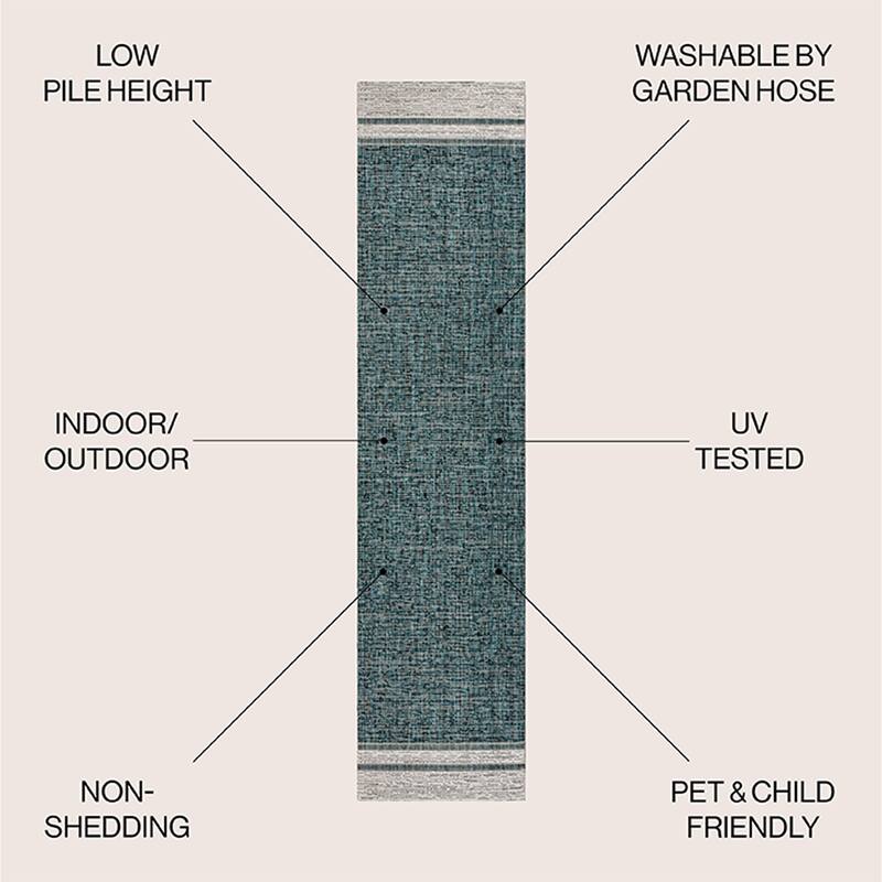 JONATHAN Y Darcy Modern Minimalist Mingled Solid Black/Cream Indoor/Outdoor Area Rug