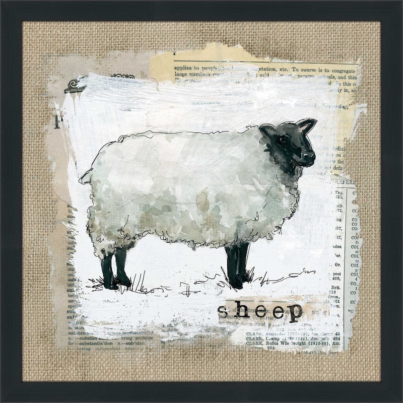 "Burlap Sheep" by Carol Robinson Print on Acrylic