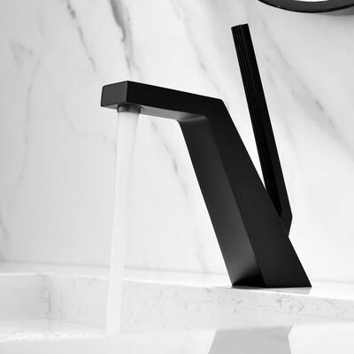 Modern Single Handle Deck Mount Bathroom Sink Faucet