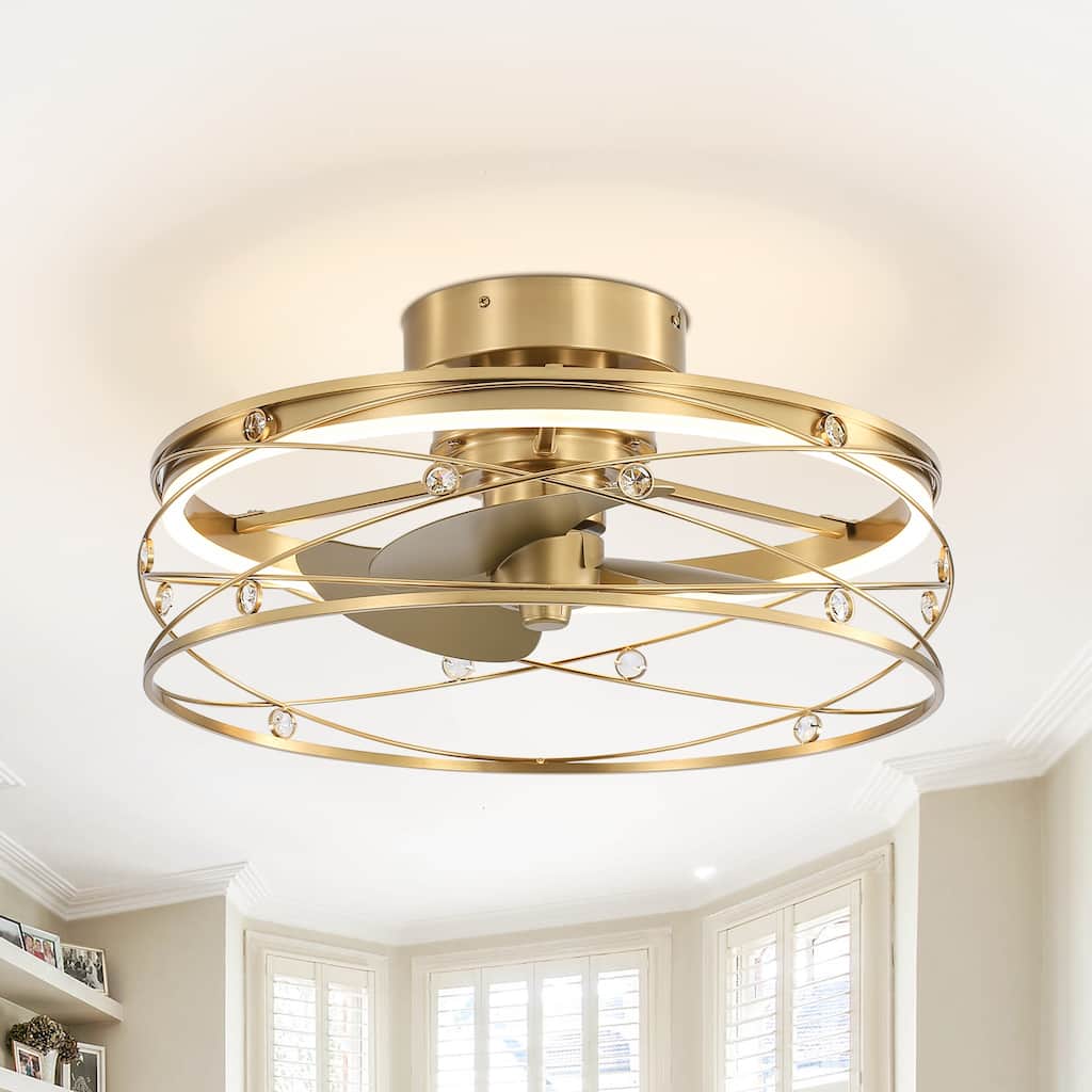 21-In LED Chandelier Ceiling Fan with Light Remote(3-blade)