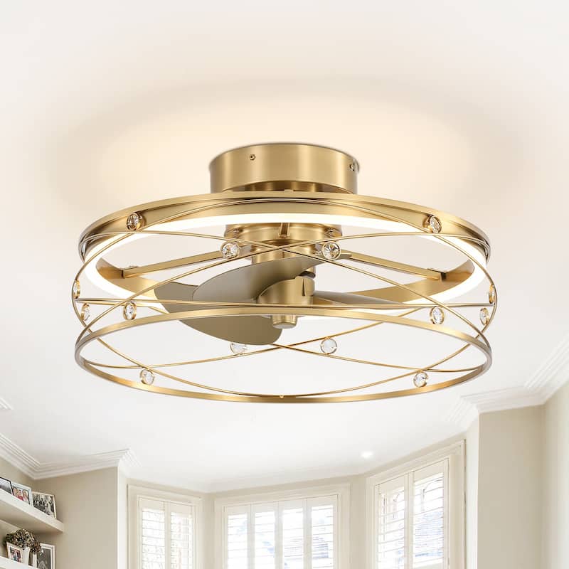 21-In LED Chandelier Ceiling Fan with Light Remote(3-blade)