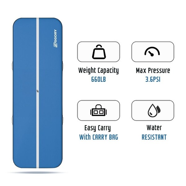EGGORY 6in/16ft4in Inflatable Gymnastics Airtrack Tumbling Mat