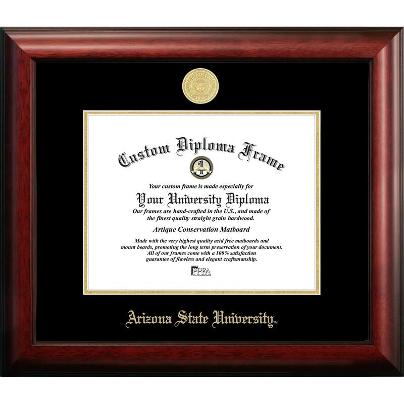 Arizona State University 11w x 8.5h Gold Embossed Diploma Frame