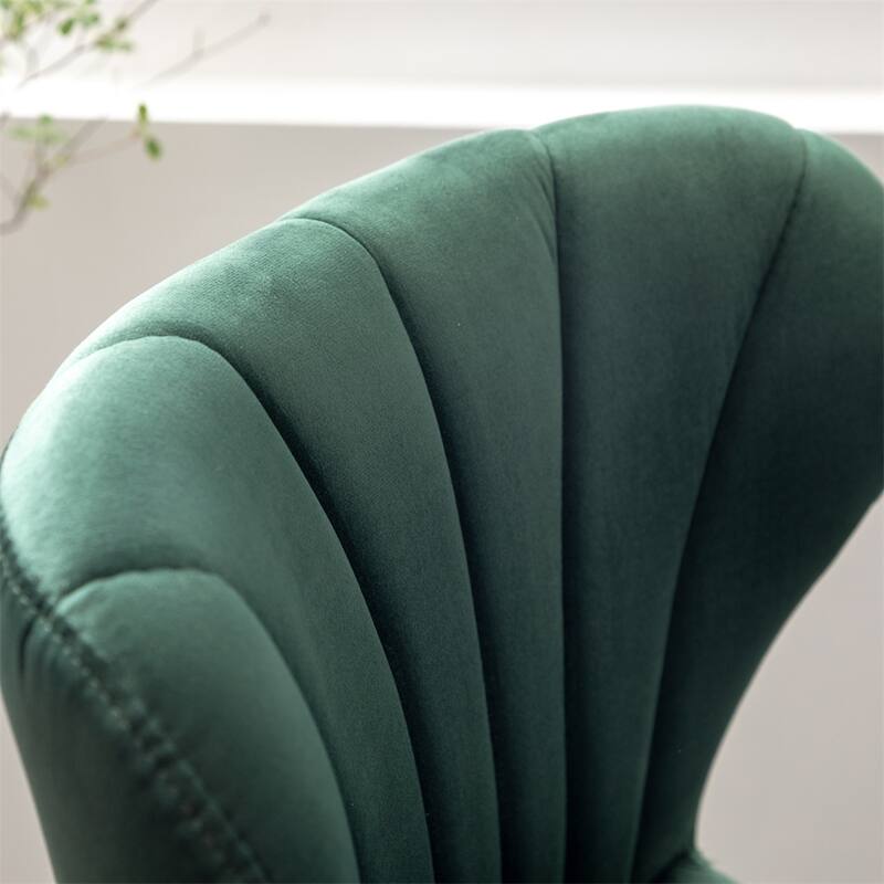 Upholstered Adjustable Swivel Barstools (Set of 2)