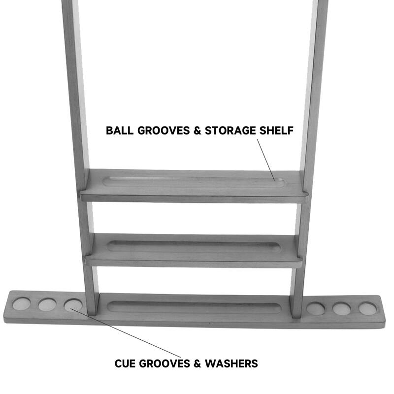 GSE™ 6-Pool Cue Wall Mounting Billiard Cue Rack, Hanging Wall Mounted Pool Cue Stick Holder