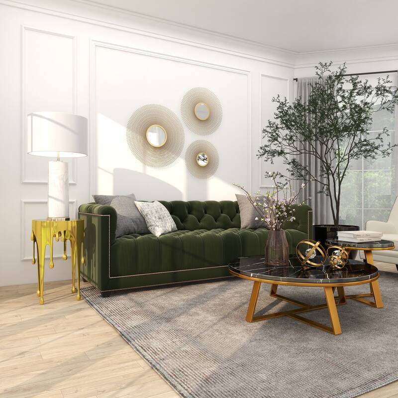 Aluminum Metal Accent, Console, and Coffee Table Collection with Drip Melting Design and Smoke Shaded Glass Top Multiple Colors