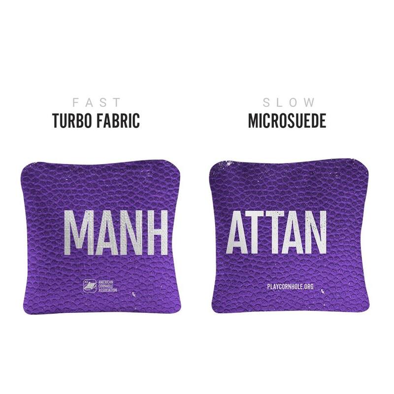 Manhattan Purple Dual Sided Cornhole Bags