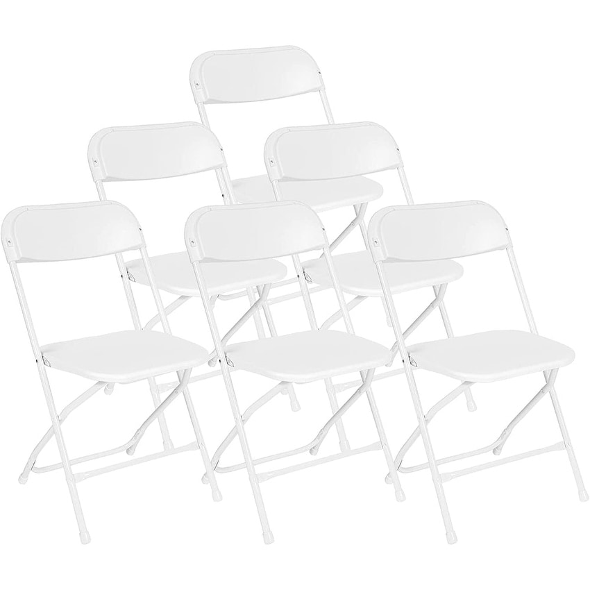 White folding party shop chairs