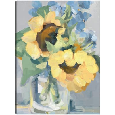 Petite Fleurs Sunflowers I By Studio Arts Canvas Art Print