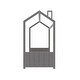 preview thumbnail 6 of 6, Twin Size Velvet House Bed Wood Bed, Gray