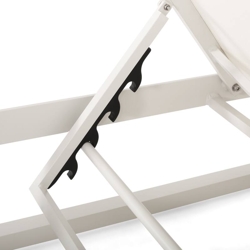 Modesta Outdoor Mesh Chaise Lounges (Set of 2) by Christopher Knight Home - 76.50" W x 25.50" D x 11.50" H