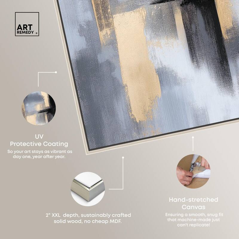 Onyx and Aureolin I Canvas by Art Remedy