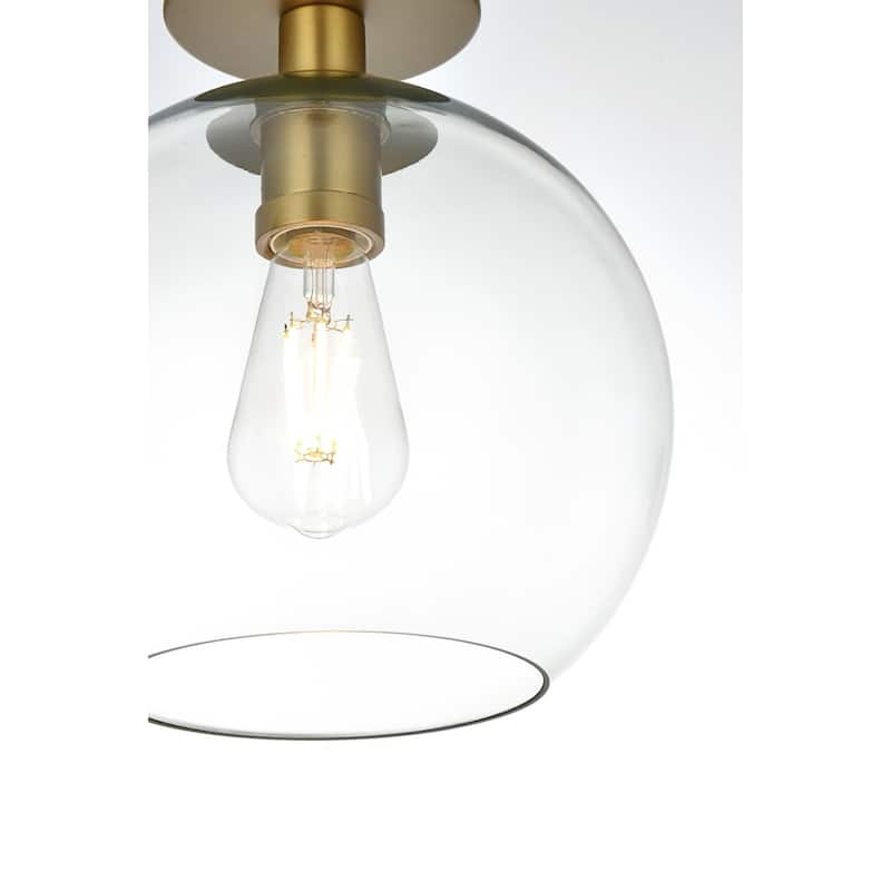 Elegant Lighting Baxter Single Light 10" Wide Semi-Flush Globe Ceiling