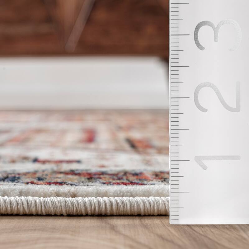 Nuloom Evie Global Inspired Emblem Fringe Area Rug