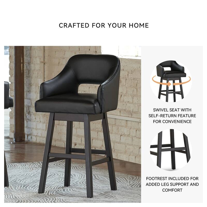 Signature Design by Ashley Tallenger Swivel Bar Stool (Set of 2)