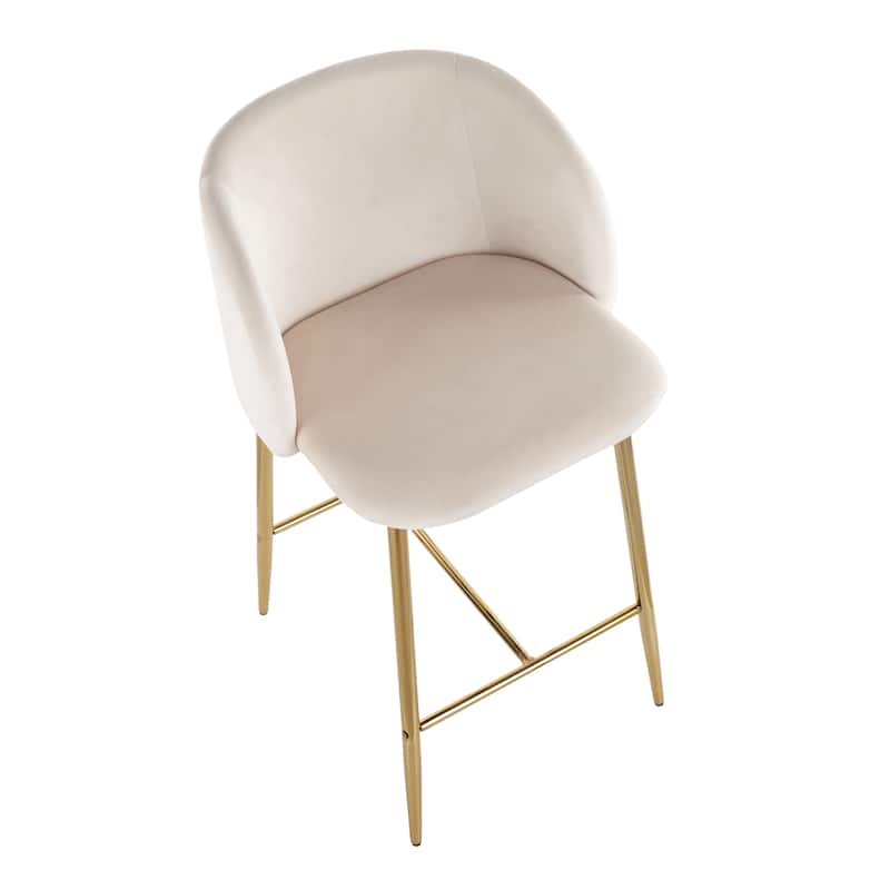 Silver Orchid Harding Velvet Counter Stool (Set of 2)