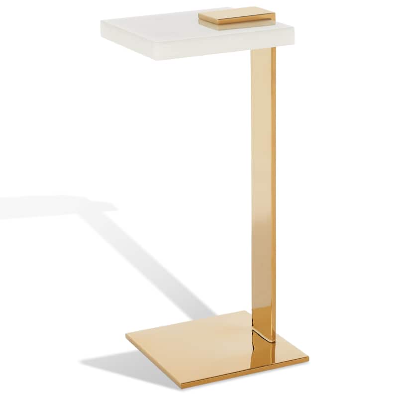 SAFAVIEH Couture Shiloh Acrylic Drink Table - 9.8" W x 9.8" L x 24" H - 10Wx10Dx24H