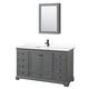 Option Dark Gray / White Cultured Marble Top / Matte