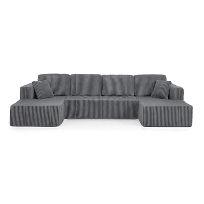 Modular U shape Sectional Sofa,Modern Sleeper Couch with Chaise Lounge