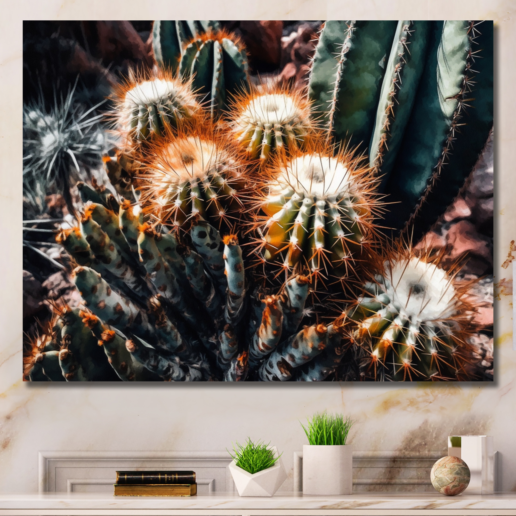 Cactus outlet canvas painting
