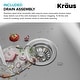 preview thumbnail 10 of 36, KRAUS Premier Undermount Single Bowl Stainless Steel Kitchen Sink