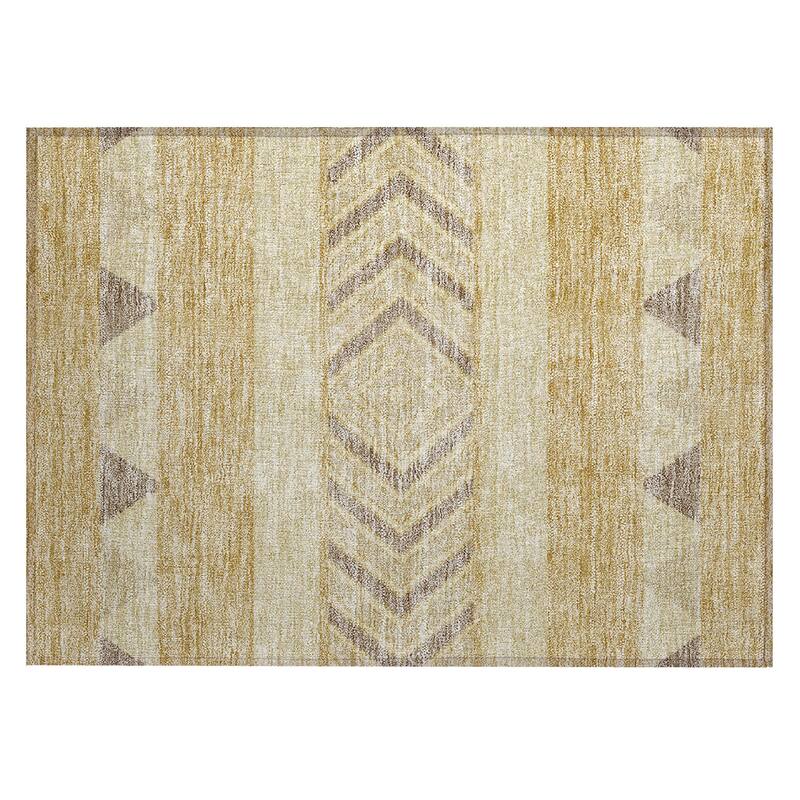 Machine Washable Indoor/ Outdoor Global Boho Chantille Rug