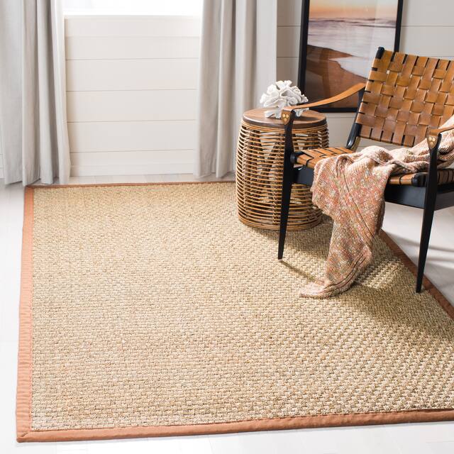 SAFAVIEH Natural Fiber Marina Basketweave Seagrass Rug