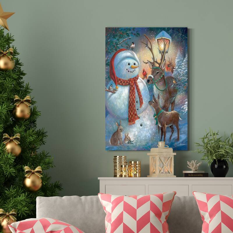 Hello Mr. Snowman!-Premium Gallery Wrapped Canvas - Ready to Hang