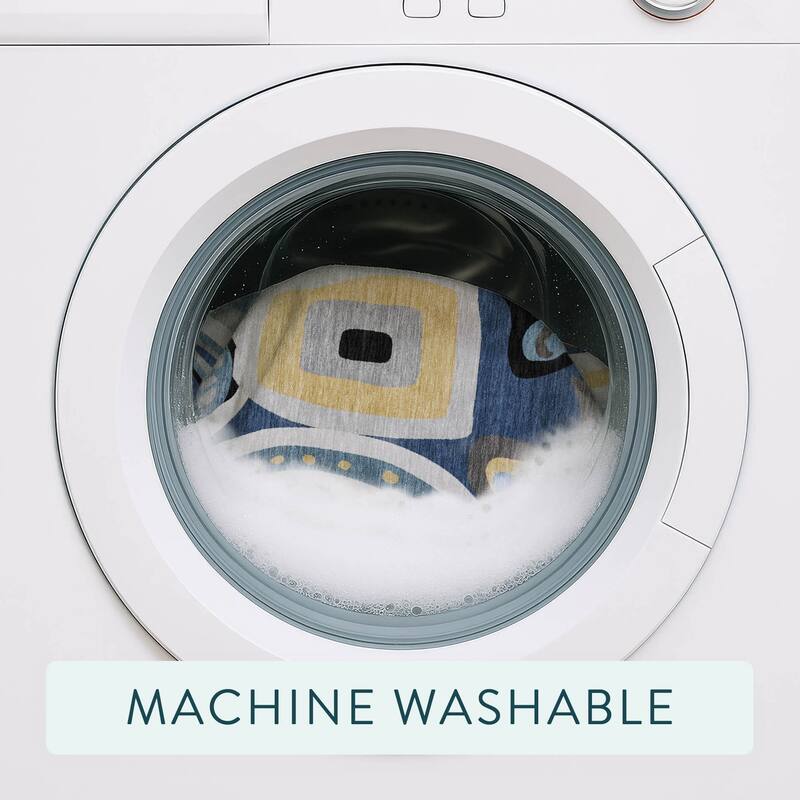 Machine Washable Indoor/ Outdoor Modern Picasy Chantille Rug