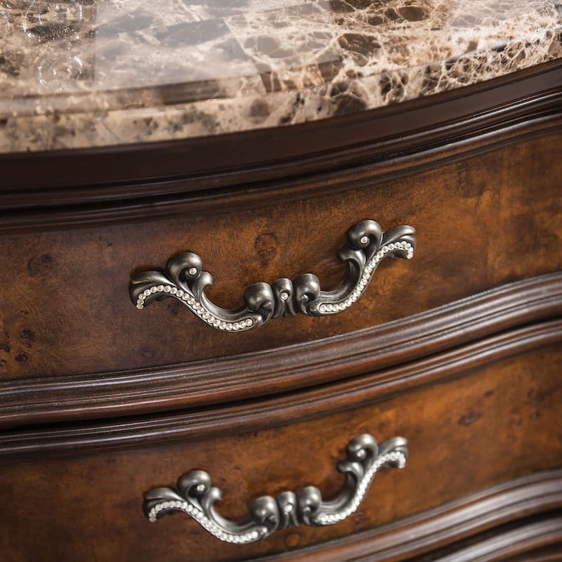 Furniture of America Cresswell Traditional 3-Piece Dark Cherry Faux Leather Tufted Panel Bedroom Set