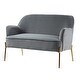 preview thumbnail 50 of 117, Barbara 43" Contemporary Velvet Loveseat Sofa with Goldtone Metal Legs by HULALA HOME