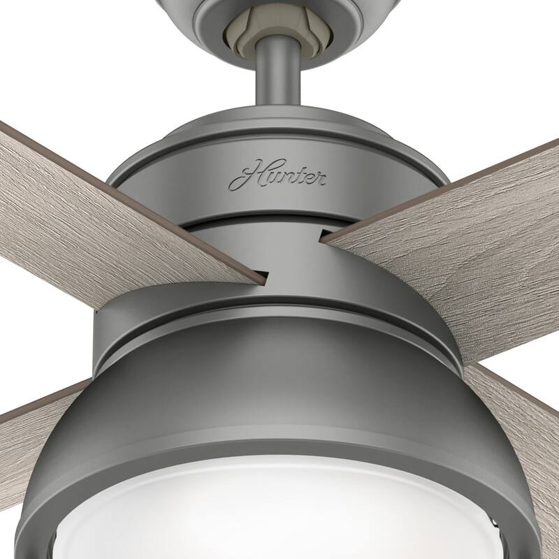 Hunter 52" Loki Ceiling Fan with LED Light Kit and Pull Chain - Transitional, Modern-Contemporary