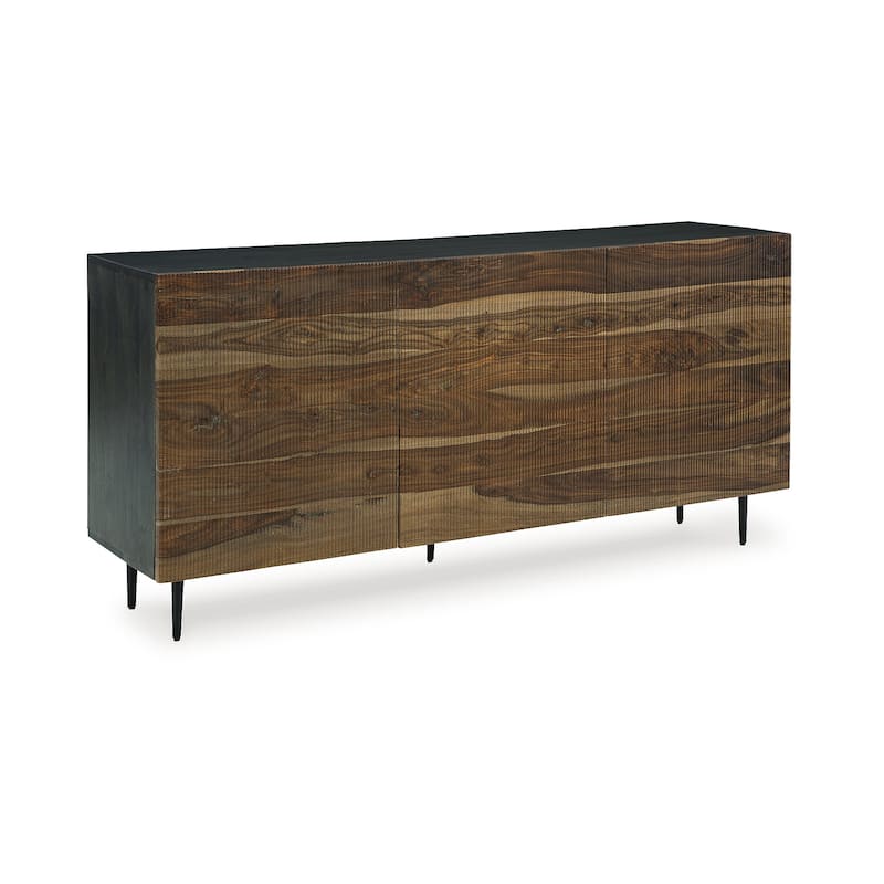 Signature Design by Ashley Darrey Natural/Brown Accent Cabinet - 64" W x 16" D x 32" H