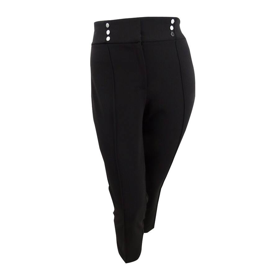 Kasper Women's Plus Size Button-Detail Dress Pants