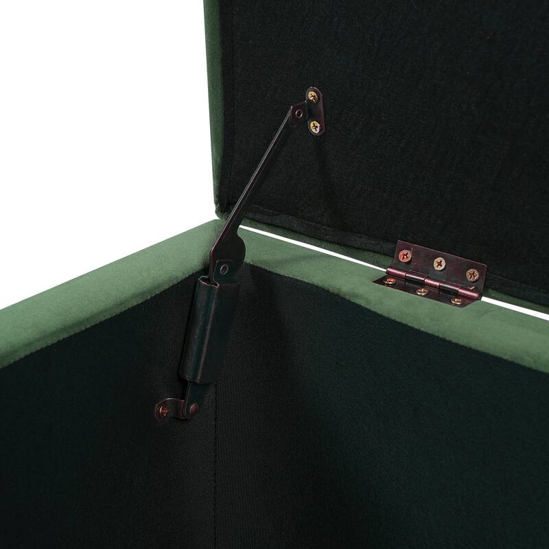 Upholstered Storage Ottoman Bench for Bedroom, Entryway & Foot Rest