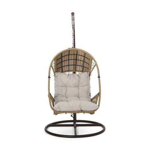 Malia Wicker Hanging Chair with Stand by Christopher Knight Home