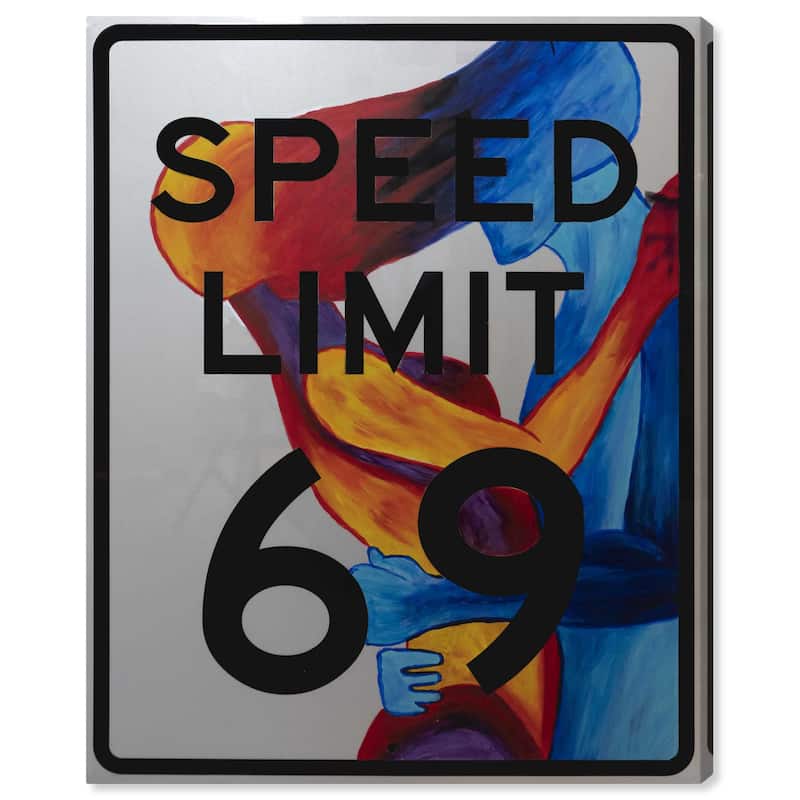 Wynwood Studio JJ Hammond - Speed Limit 69 Modern & Contemporary Wall Art Canvas Print