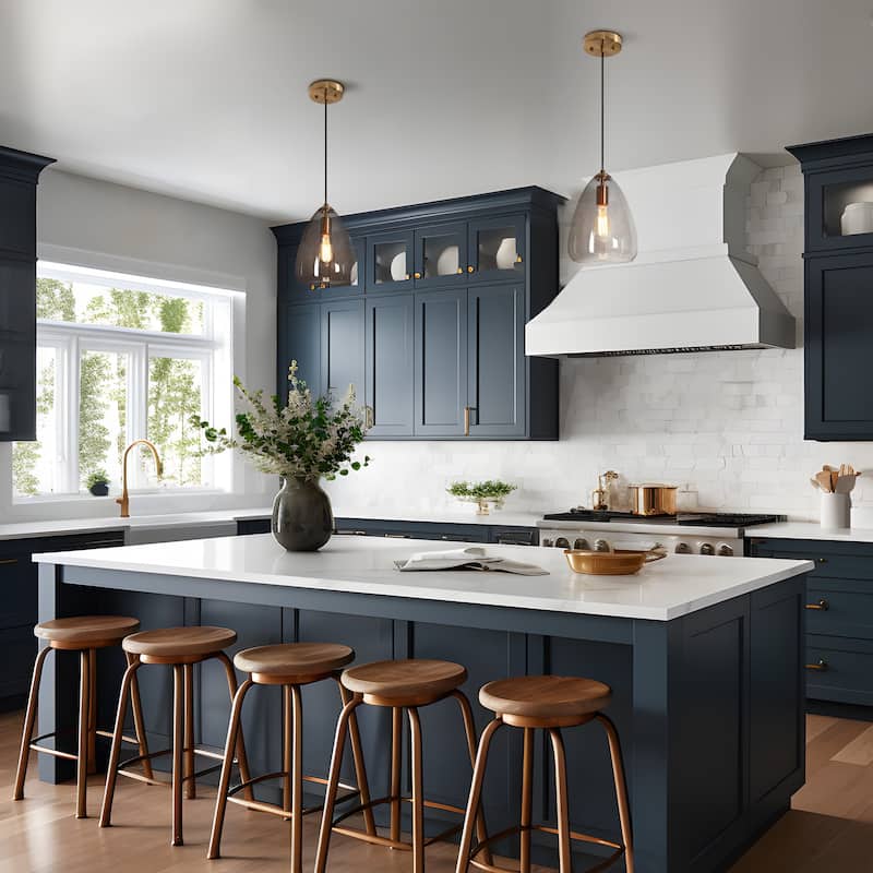 Gloam Mid-century Modern Glam Gold Dome Kitchen Island Large Pendant with Art Smoked Gray Glass - D8.5"* H12"