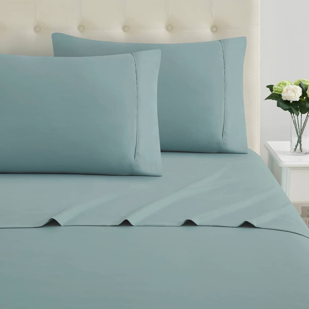 Sweet Home Collection Combed Cotton Percale Sheet Set Made in Egypt 400 TC.