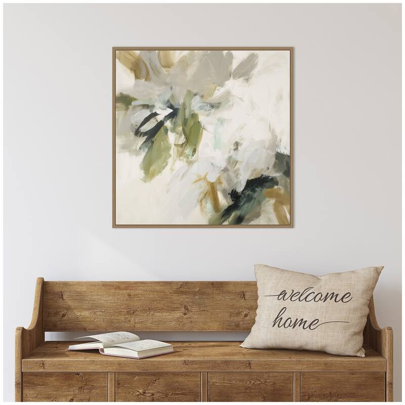 Kate and Laurel Organic Study by Amy Lighthall Framed Canvas Wall Art Print