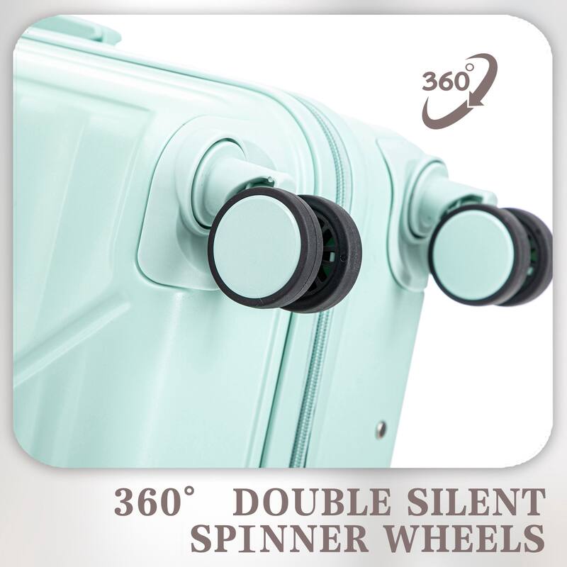 3 PCS in ABS Spinner Wheel Luggage, TSA Combination Lock for Big and Middle Size