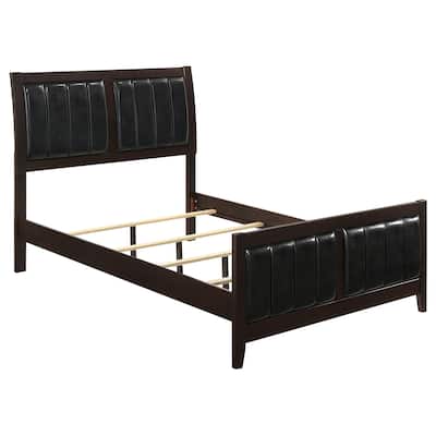 Carlton Contemporary Wood Panel Bed Cappuccino