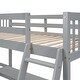 preview thumbnail 6 of 22, Twin L-Shaped Loft Bed with Desks, Gray